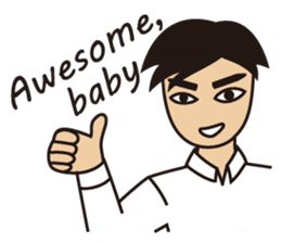 A warm man's words of love(English) sticker #9273340