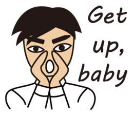 A warm man's words of love(English) sticker #9273342