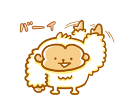 Cute a monkey mokomoko sticker #9276145