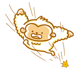 Cute a monkey mokomoko sticker #9276153