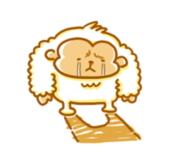 Cute a monkey mokomoko sticker #9276160