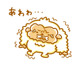 Cute a monkey mokomoko sticker #9276163