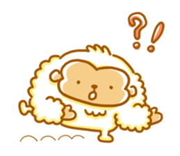 Cute a monkey mokomoko sticker #9276166