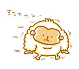 Cute a monkey mokomoko sticker #9276168