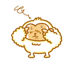 Cute a monkey mokomoko sticker #9276169