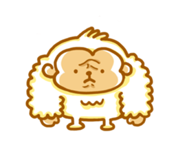 Cute a monkey mokomoko sticker #9276172