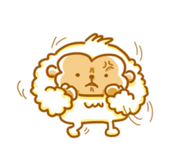 Cute a monkey mokomoko sticker #9276174
