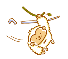 Cute a monkey mokomoko sticker #9276176