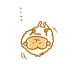 Cute a monkey mokomoko sticker #9276180