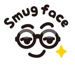Simple glasses English sticker #9276395