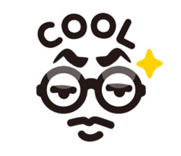 Simple glasses English sticker #9276403