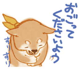 A Shiba dog good at praising you. sticker #9277512