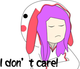 Popular funny cute: Bunny little hope EN sticker #9278021