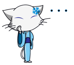 Sonw kitten sticker #9278218