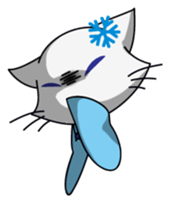 Sonw kitten sticker #9278222