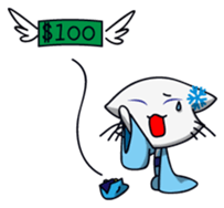 Sonw kitten sticker #9278223