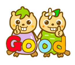 Beaver wasabi and eggplant sticker #9279224