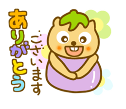 Beaver wasabi and eggplant sticker #9279235