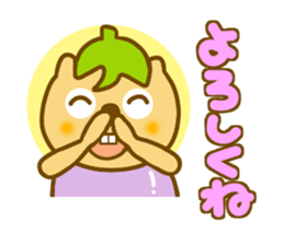 Beaver wasabi and eggplant sticker #9279236