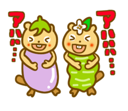 Beaver wasabi and eggplant sticker #9279248