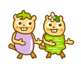 Beaver wasabi and eggplant sticker #9279249