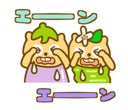 Beaver wasabi and eggplant sticker #9279261