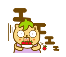 Beaver wasabi and eggplant sticker #9279263