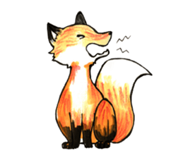 Quick orange fox sticker #9279392