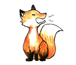 Quick orange fox sticker #9279392