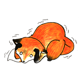 Quick orange fox sticker #9279394
