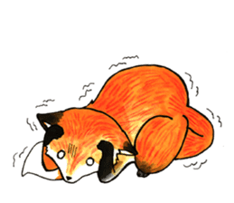 Quick orange fox sticker #9279394