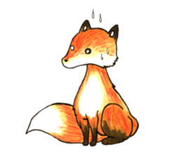 Quick orange fox sticker #9279395