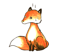 Quick orange fox sticker #9279395