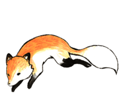 Quick orange fox sticker #9279396