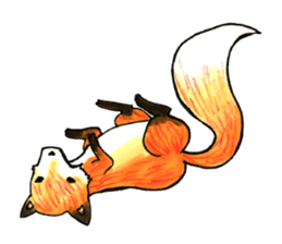 Quick orange fox sticker #9279401