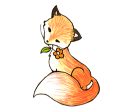 Quick orange fox sticker #9279402