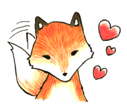 Quick orange fox sticker #9279403