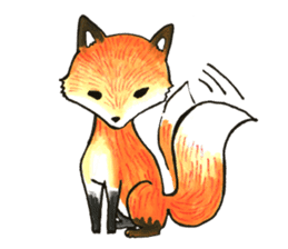 Quick orange fox sticker #9279404