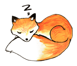 Quick orange fox sticker #9279405