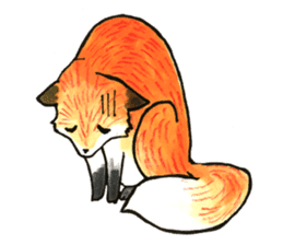 Quick orange fox sticker #9279406