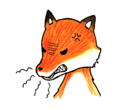 Quick orange fox sticker #9279409