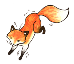 Quick orange fox sticker #9279411