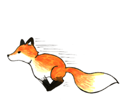 Quick orange fox sticker #9279413