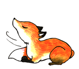 Quick orange fox sticker #9279415