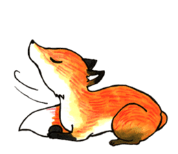 Quick orange fox sticker #9279415