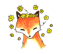 Quick orange fox sticker #9279416