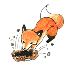 Quick orange fox sticker #9279419