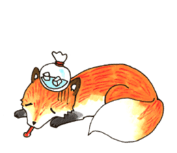 Quick orange fox sticker #9279421