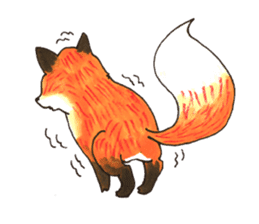 Quick orange fox sticker #9279423
