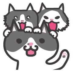 My cat "Mu-chan" and friends sticker